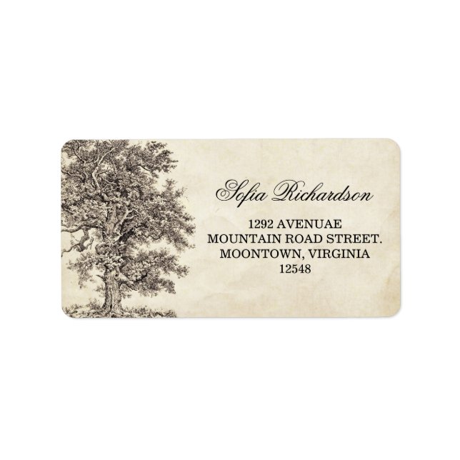 vieux étiquettes de adresse vintages (Devant)