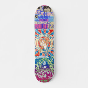 Vieux groupes de rock en skateboard