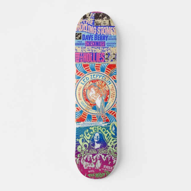 Vieux groupes de rock en skateboard (Devant)