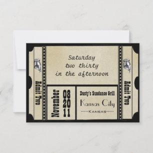 Vieux Hollywood Broadway Billet Mariage RSVP