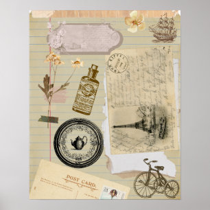 Vieux journaux poster vintage de l'époque victorie