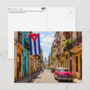 Vieux La Havane, Cuba Carte Postale de Voyage