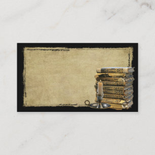 Vieux livres et cartes de visite professionnelle