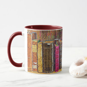 Vieux Livres Liés Au Cuir Mug
