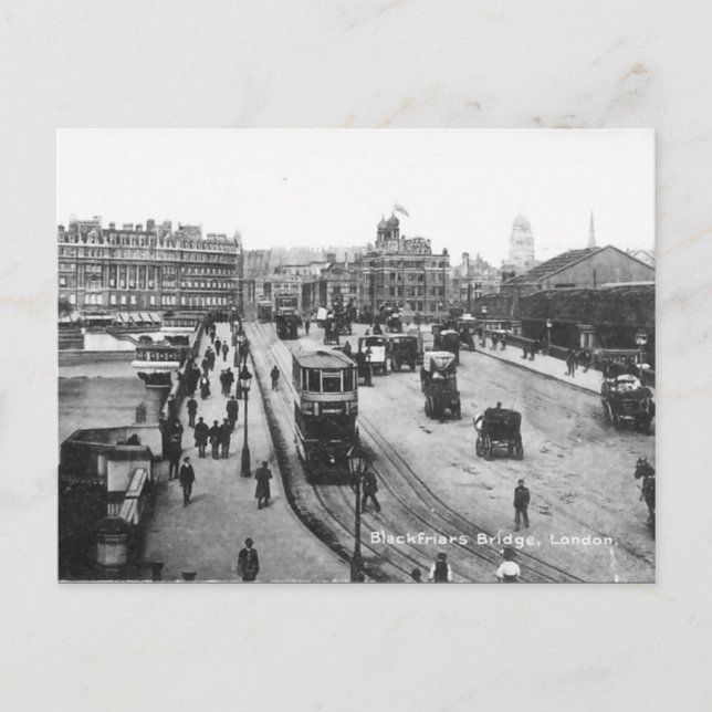 Vieux Londres Carte postale - Blackfriars Bridge (Devant)