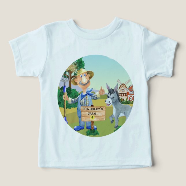 Vieux MacDonald's Farm 🐮 mignon Monogramme (Design Recto)