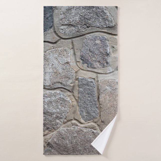 Vieux maçonnerie de pierre texturéabstrait, archit (Serviette de bain)