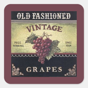 Vieux mode Raisins Vintages Vin Crate Étiquette