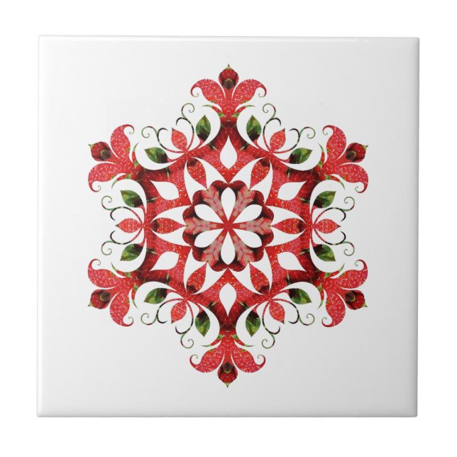 Vieux Monde Vintage Pays Rouge Design Carreaux en  (Devant)