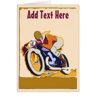 Vieux Motorcycle Racer, ajouter du texte