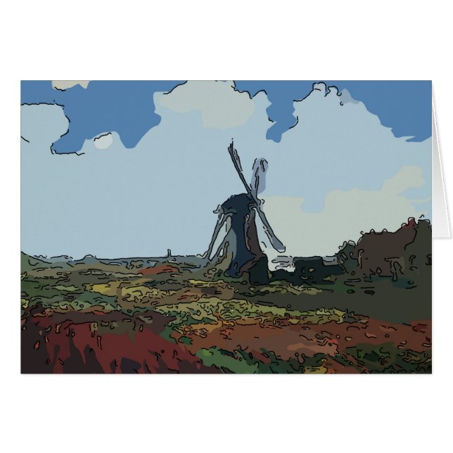 Vieux moulin à vent sur le terrain (Devant horizontal)