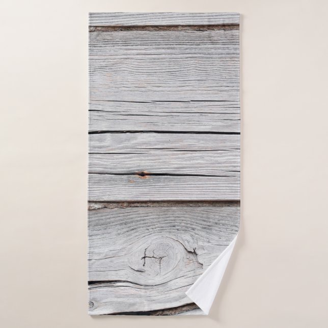 Vieux mur en planque gris texturéabstrait, backgro (Serviette de bain)