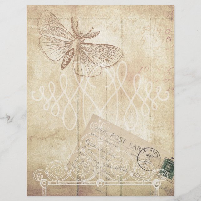 Vieux papier et papier papier feuille de papier (Devant)