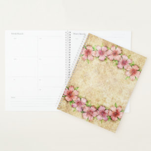 Vieux papier peint floral