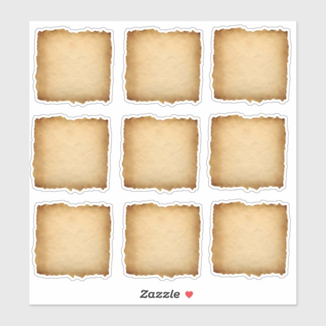 Vieux papier rustique étiquette artisanal (Feuille)