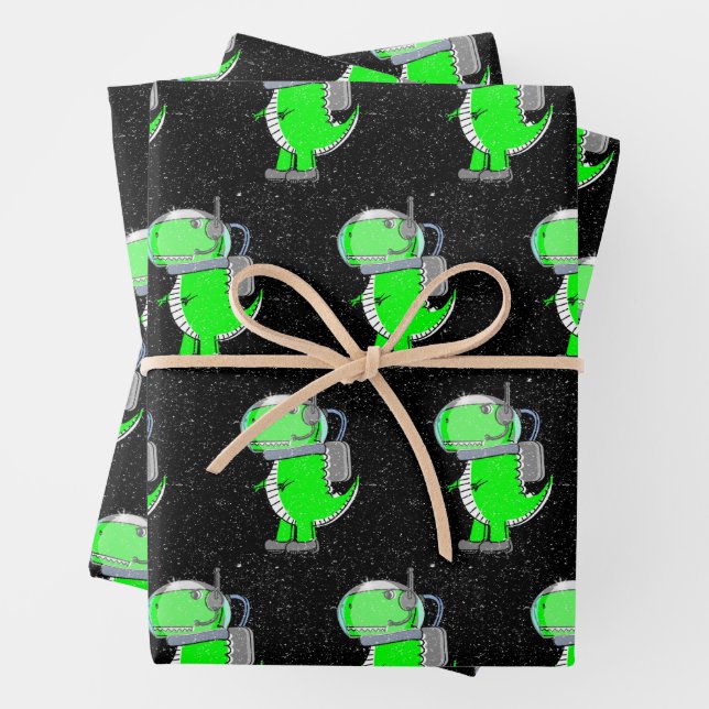 Vieux papier T-Rex Dinosaur astronaute T-Rex (En situation)