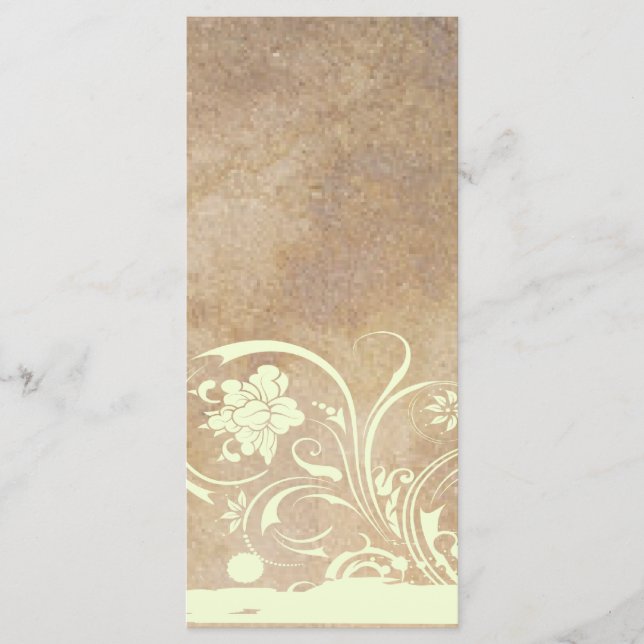 Vieux Parchemin Shabby Chic Wedding Programme (Devant)