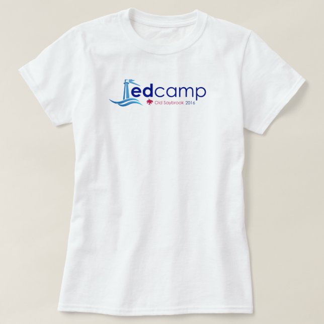 Vieux Saybrook T-shirt d'EdCamp (Design devant)