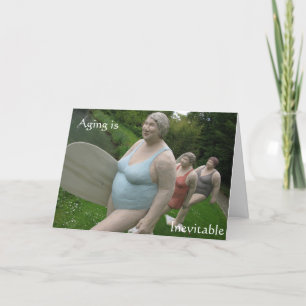 Vieux surfeurs carte d'anniversaire humour de la v