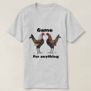 Vieux T-shirt anglais de coq nain de jeu