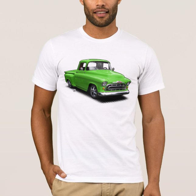Vieux T-shirt caoutchouteux vert chaud de collecte (Devant)