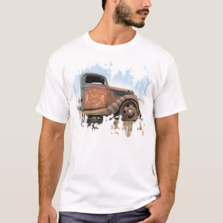 Vieux T-shirt de camion de magasin de hot rod