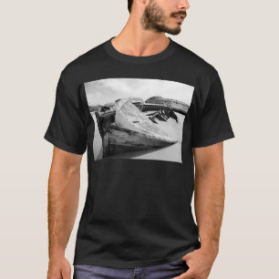 Vieux T-shirt en bois de bateau