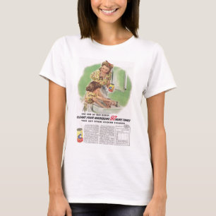 Vieux T-shirt néerlandais 1943 d'ANNONCE de