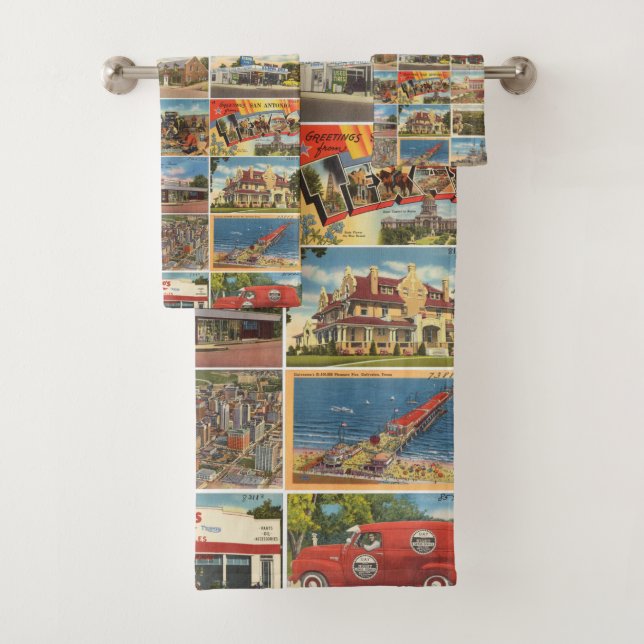 Vieux Texas Cartes postales serviette (En situation)