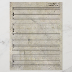 Vieux Tôle Vierge Musique Bass Clef
