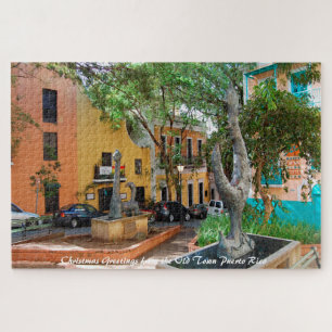 Vieux Town Puerto Rico. Puzzle de voeux de Noël P