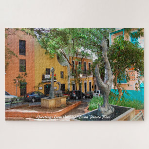 Vieux Town Puerto Rico. Vœux de Noël Puzzle P