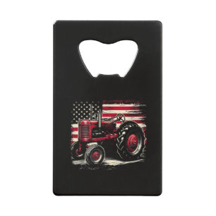 Vieux tracteur Farmall Cub Drapeau américain Patri