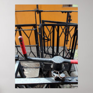 Vieux Train à vapeur Le Mastrou Wagon Poster