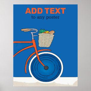 Vieux vélo, ajouter ou modifier du texte Poster
