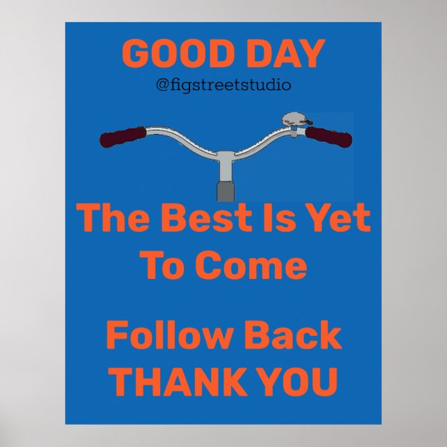 Vieux Vélo, ajouter ou modifier un texte Affiche (Devant)