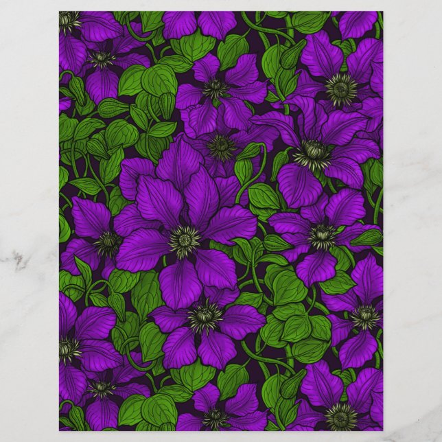 Vigne de Clematis pourpre (Devant)