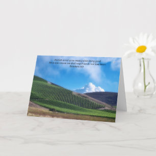 Vigne et carte de foi avec verset biblique