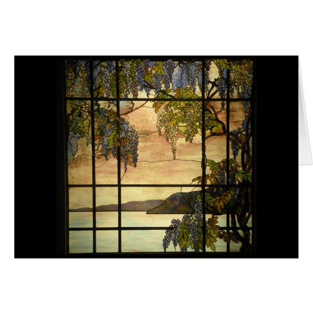 Vignes de glycines en verre souillé (Devant horizontal)