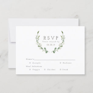 Vignes de verdure aquarelle   RSVP