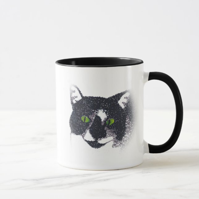 Vignette de Tuxedo Cat Face Mugs (Droite)