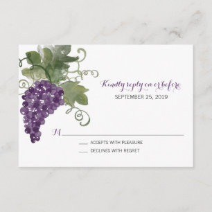 Vignoble aquarelle Mariage RSVP