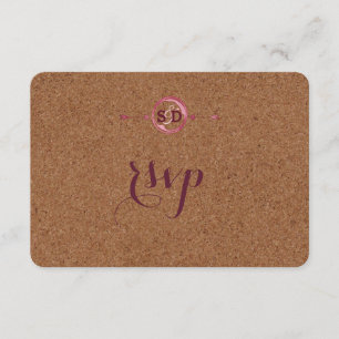 Vignoble Cork Stains Red Wine Wedding RSVP