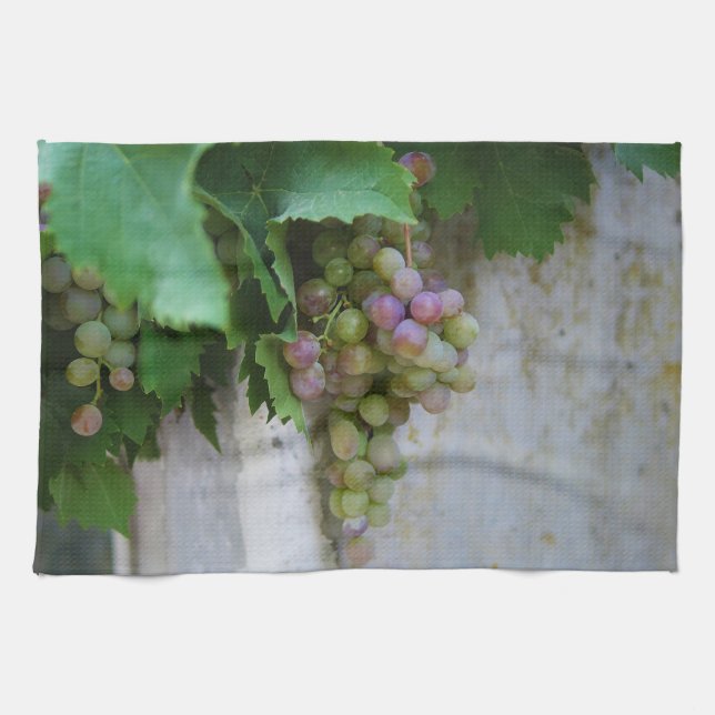 Vignoble de raisins toscans serviette de cuisine (Horizontal)