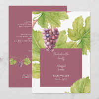 Vignoble Destination Bachelorette Party Invitation
