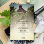 Vignoble et Rustique Rouge Barne Mariage Menu<br><div class="desc">Le menu décontracté mais classe Vineyard et Rustic Red Barn Mariage Menu peut être personnalisé avec les détails du repas que vous allez servir à votre destination cave nuptiale déjeuner de douche ou mariage réception dîner en ajoutant la salade ou premier plat, entrée ou deuxième plat et dessert ou troisième...</div>