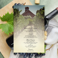 Vignoble et Rustique Rouge Barne Mariage Menu