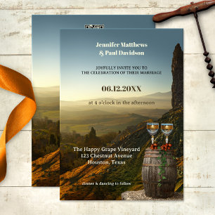 Vignoble ou vignoble tout en un Faire-part de mari