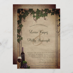 Vignoble rustique Faire-part de mariage