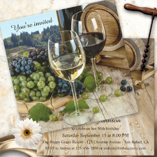 Vignoble Thème de fête Invitation